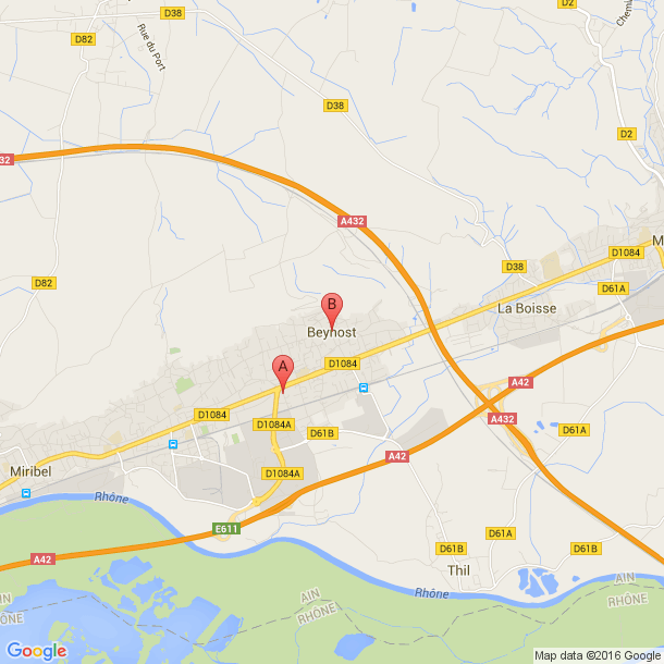 Plan des salles de sport de Beynost