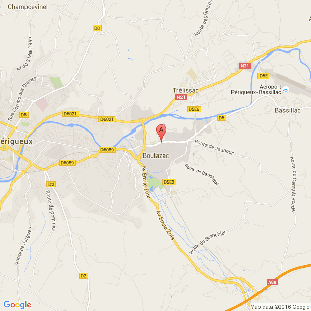 Plan des salles de sport de Boulazac