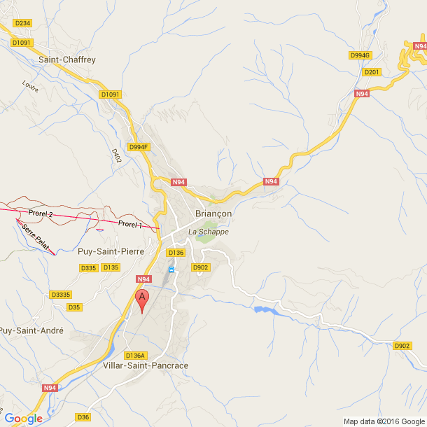 Plan des salles de sport de Briançon