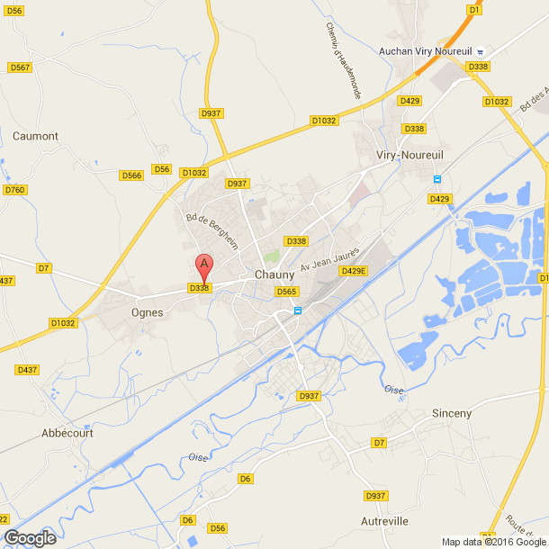 Plan des salles de sport de Chauny