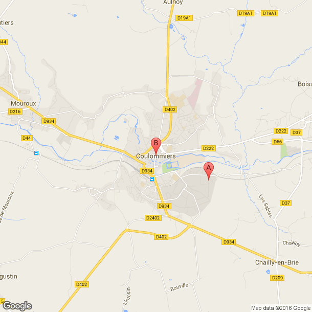 Plan des salles de sport de Coulommiers