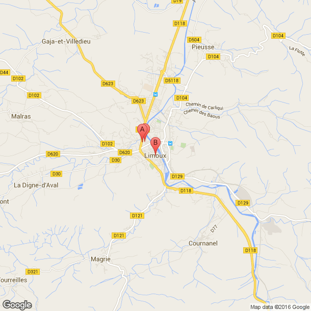 Plan des salles de sport de Limoux