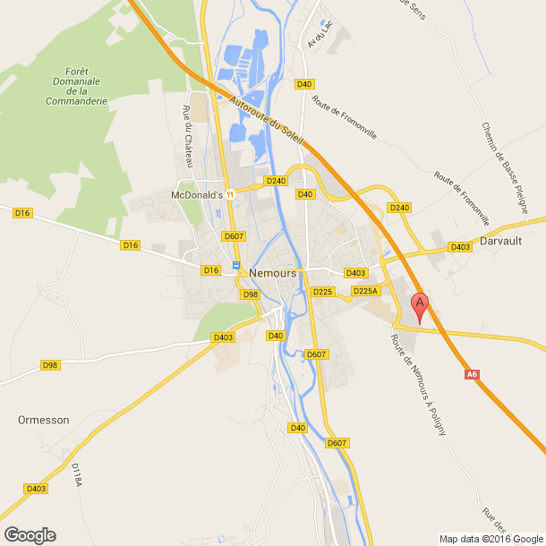 Plan des salles de sport de Nemours