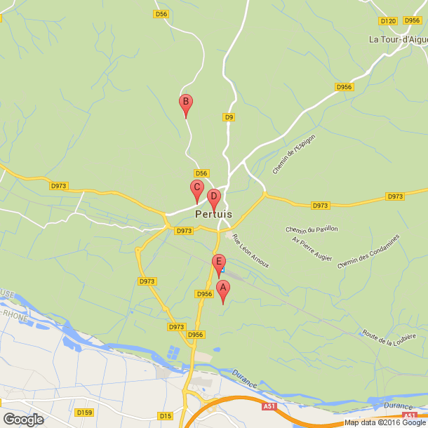 Plan des salles de sport de Pertuis