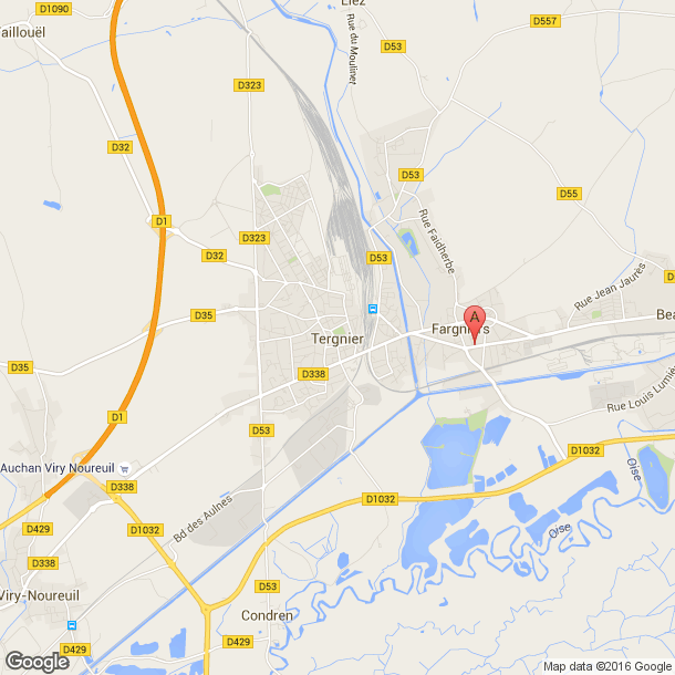 Plan des salles de sport de Tergnier