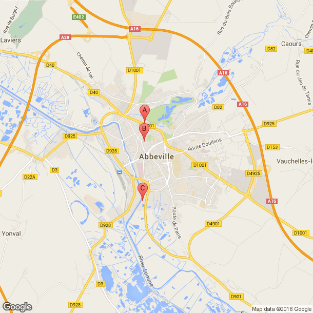 Plan des salles de sport de Abbeville
