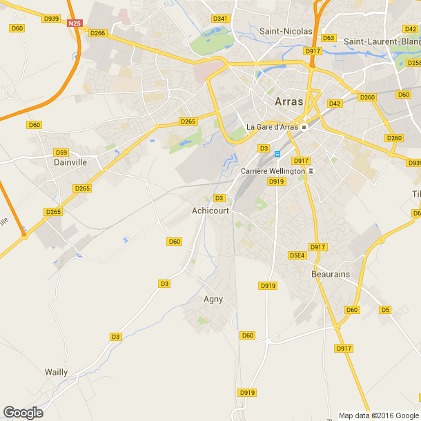 Plan des salles de sport de Achicourt