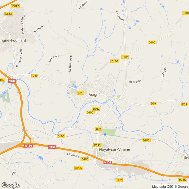 Plan des salles de sport de Acigne