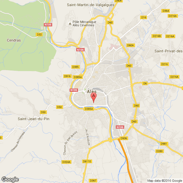 Plan des salles de sport de Alès