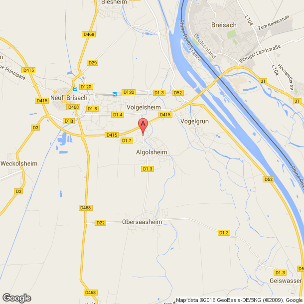 Plan des salles de sport de Algolsheim