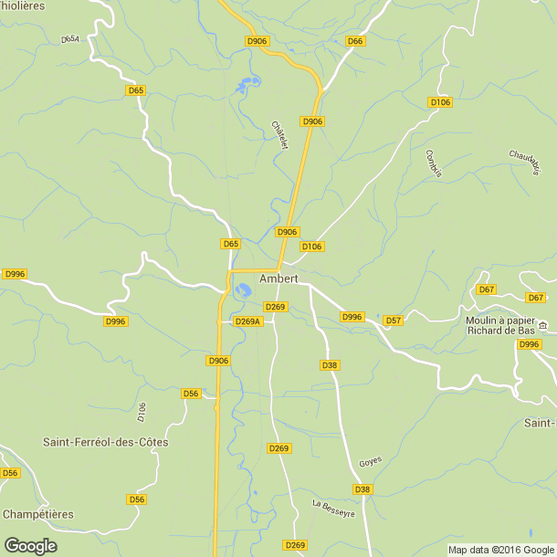 Plan des salles de sport de Ambert
