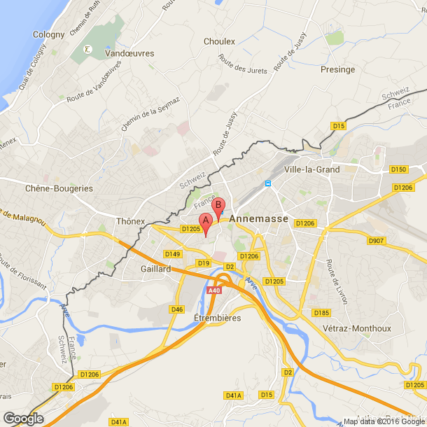Plan des salles de sport de Ambilly