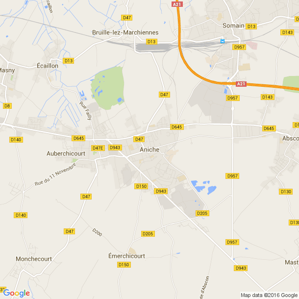 Plan des salles de sport de Aniche