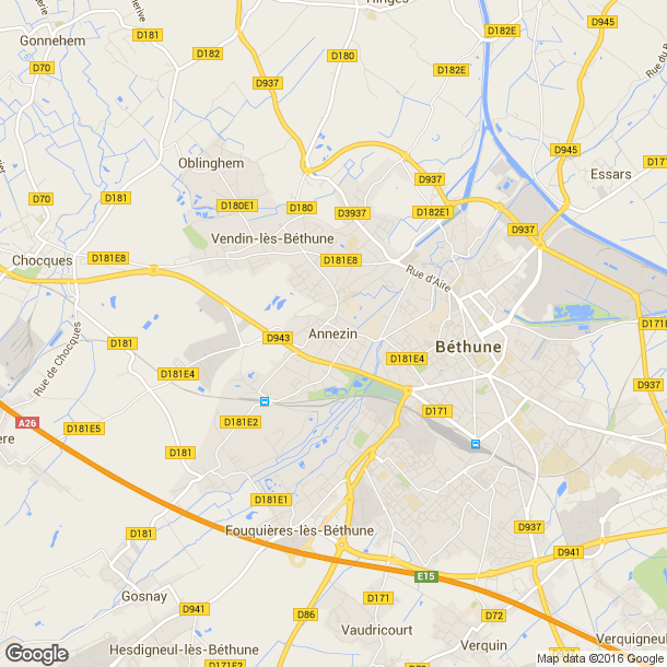 Plan des salles de sport de Annezin