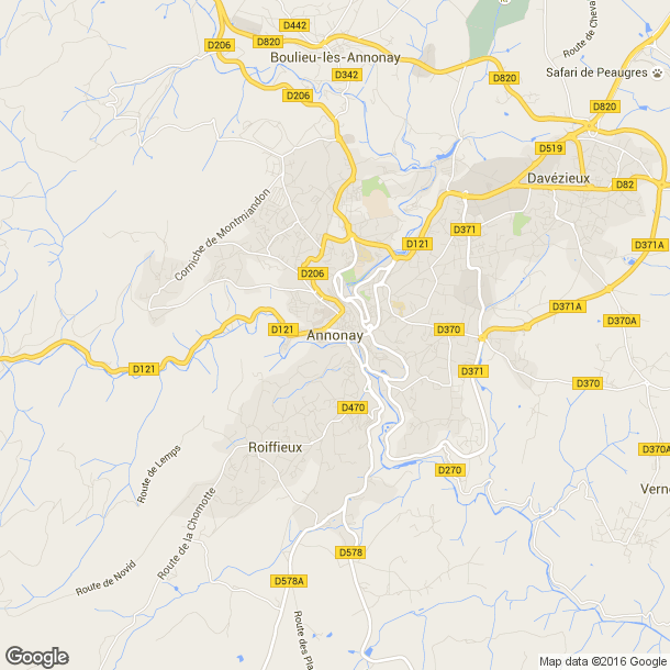 Plan des salles de sport de Annonay