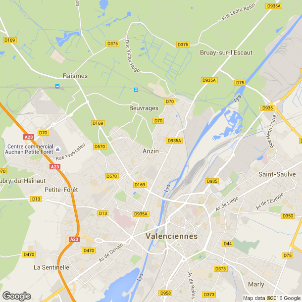 Plan des salles de sport de Anzin