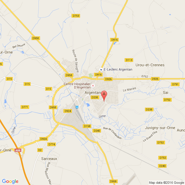 Plan des salles de sport de Argentan