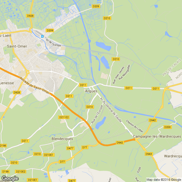 Plan des salles de sport de Arques