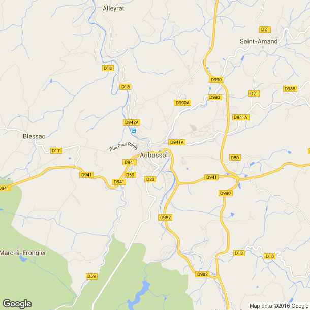 Plan des salles de sport de Aubusson