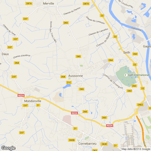 Plan des salles de sport de Aussonne