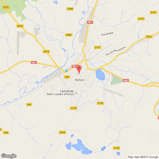 Plan des salles de sport de Autun