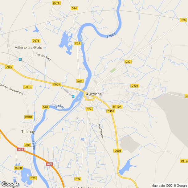 Plan des salles de sport de Auxonne