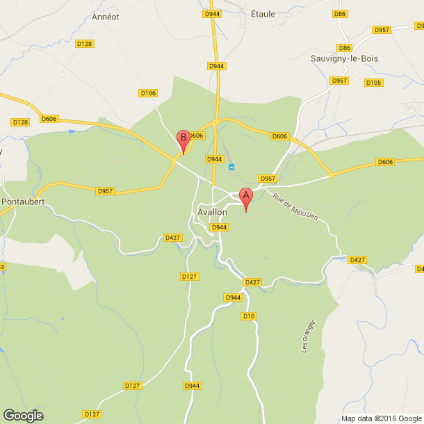 Plan des salles de sport de Avallon