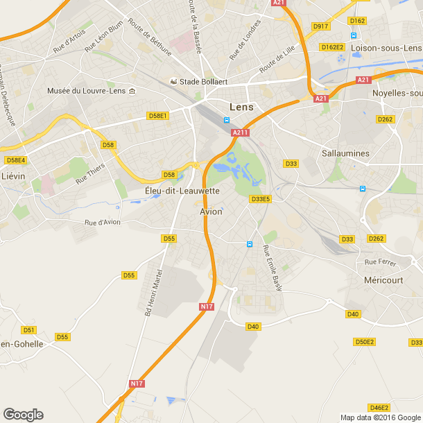 Plan des salles de sport de Avion