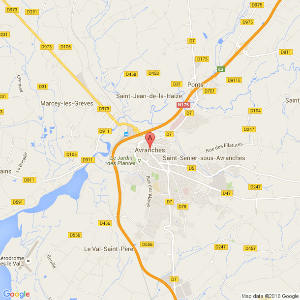 Plan des salles de sport de Avranches