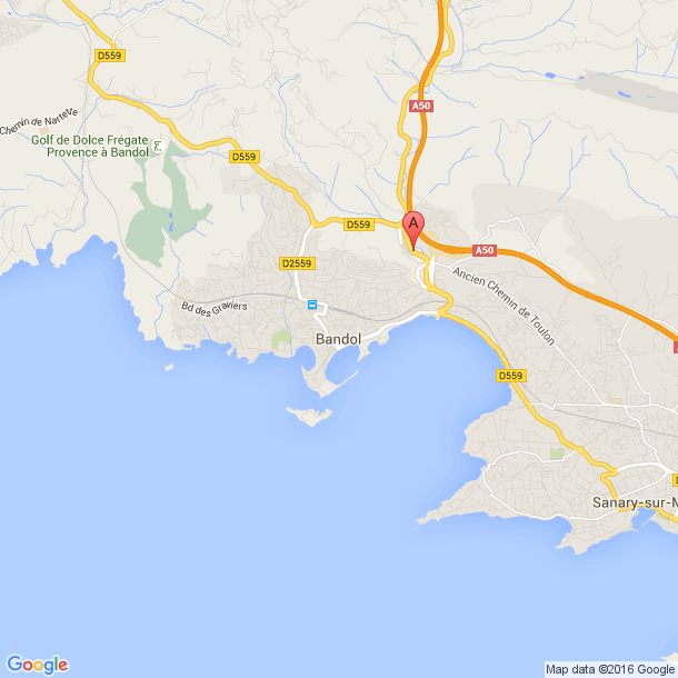 Plan des salles de sport de Bandol