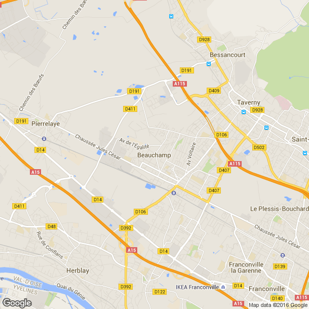 Plan des salles de sport de Beauchamp