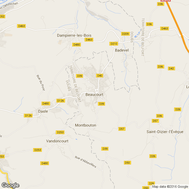 Plan des salles de sport de Beaucourt