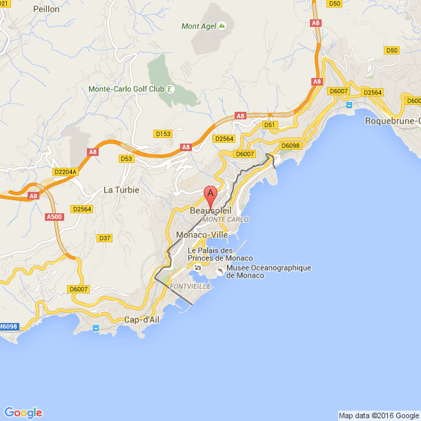 Plan des salles de sport de Beausoleil