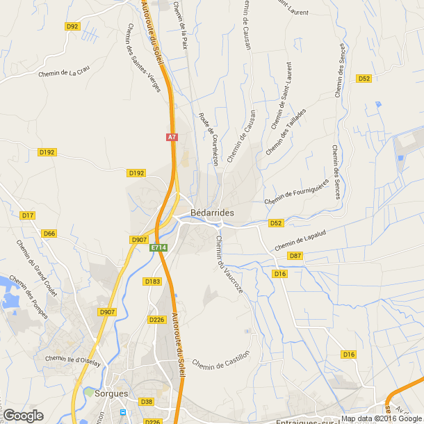 Plan des salles de sport de Bédarrides