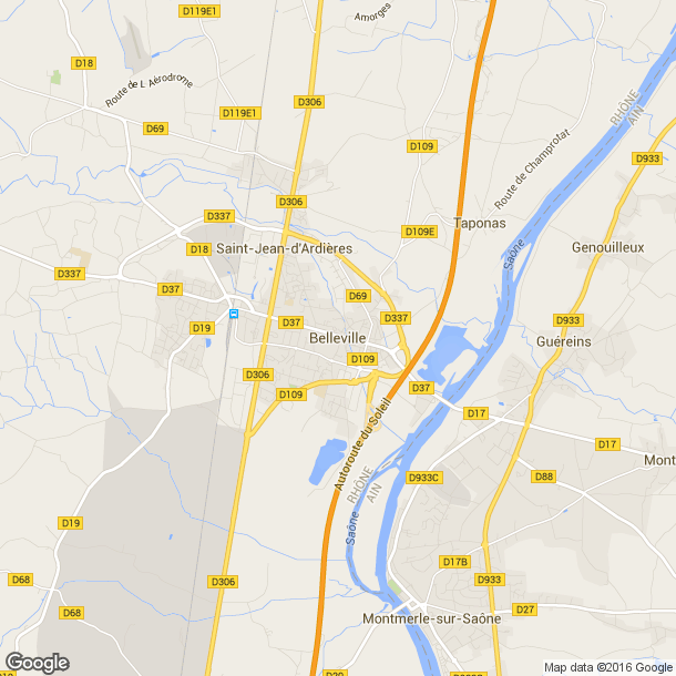 Plan des salles de sport de Belleville