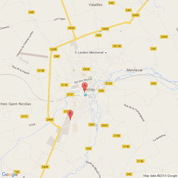 Plan des salles de sport de Bernay