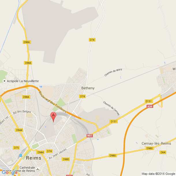 Plan des salles de sport de Bétheny