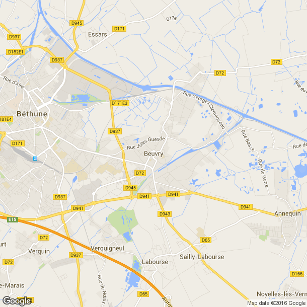 Plan des salles de sport de Beuvry