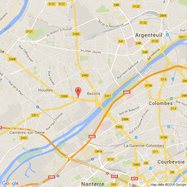 Plan des salles de sport de Bezons