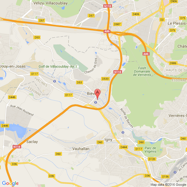 Plan des salles de sport de Bievres