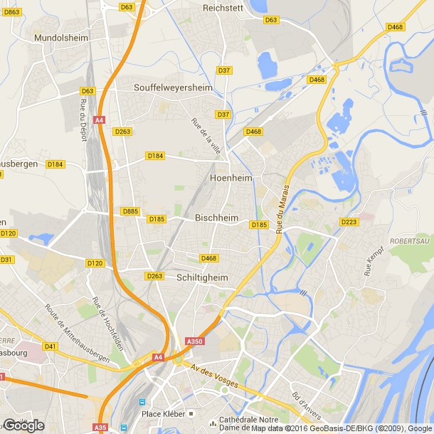 Plan des salles de sport de Bischheim