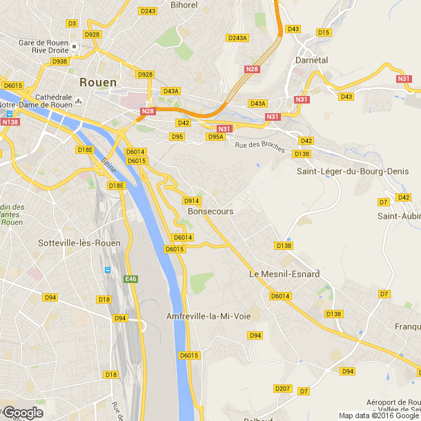 Plan des salles de sport de Bonsecours