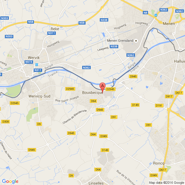 Plan des salles de sport de Bousbecque