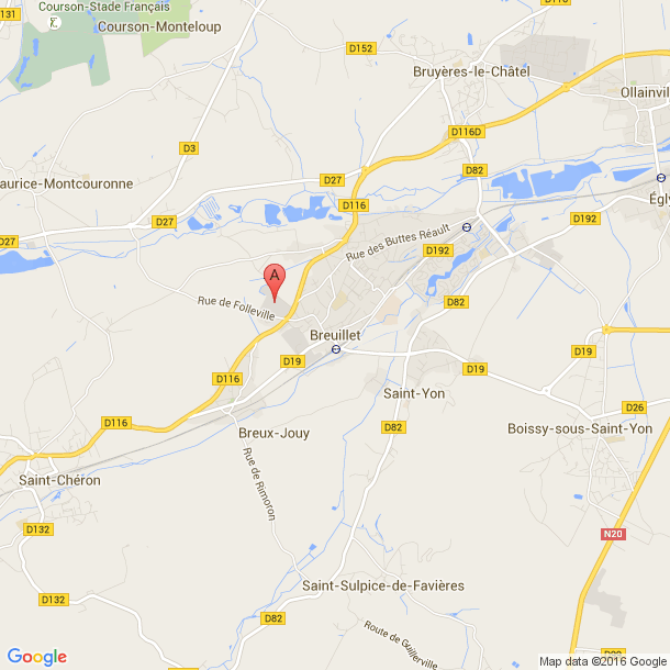 Plan des salles de sport de Breuillet