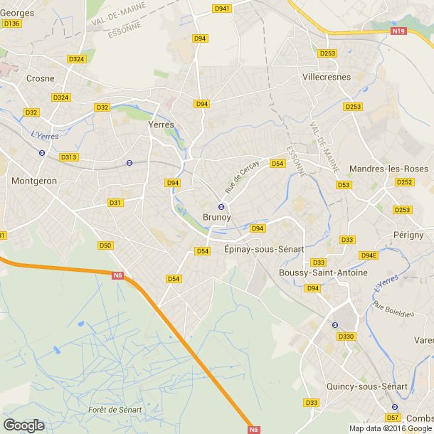 Plan des salles de sport de Brunoy