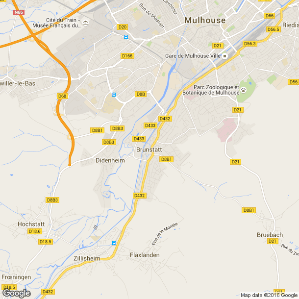 Plan des salles de sport de Brunstatt