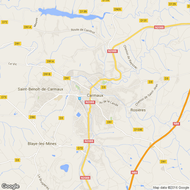Plan des salles de sport de Carmaux