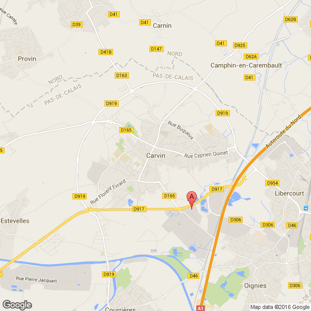 Plan des salles de sport de Carvin