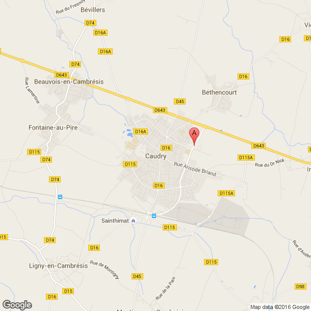 Plan des salles de sport de Caudry