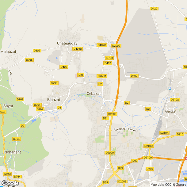 Plan des salles de sport de Cébazat